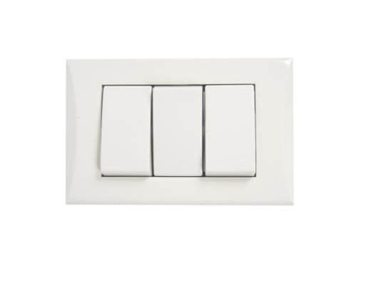 [INT-ILE-490003] INTERRUPTOR TRIPLE BLANCO C/IND. ILUMINABLE REF. 490003 MARCA ILEC
