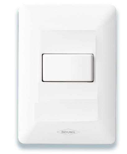 [INT-IND-TC0151] INTERRUPTOR / CONMUTADOR SENCILLO "3WAY " COLOR BLANCO REF. TC015-001 MARCA INDUMA