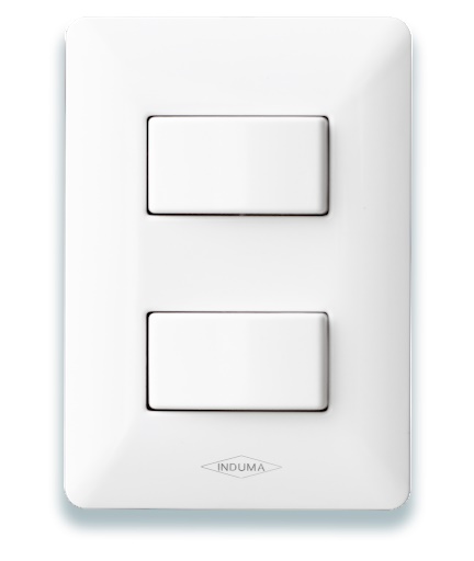 [INT-IND-C3120004] INTERRUPTOR / CONMUTADOR DOBLE "3WAY " MOD. ML201 COLOR BLANCO REF.TC015-002 COD.960502 MARCA INDUMA
