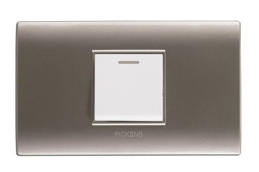 [INT-PIC-118K01PLBL] INTERRUPTOR SENCILLO COLOR PLATA/BLANCO REF. 118K-01-PLBL MARCA PICKENS
