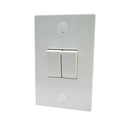 [INT-VIM-06050] INTERRUPTOR DOBLE 1P 10 AX 120-250V REF. 06050 SERIE BLOCK MARCA VIMAR