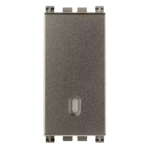 [INT-VIM-19001.M] INTERRUPTOR SENCILLO ( TACO ) 1P 16 AX 120-250V COLOR METAL SERIE ARKE REF. 19001.M MARCA VIMAR