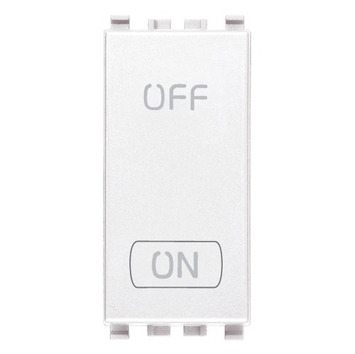 [INT-VIM-20016.B] INTERRUPTOR SENCILLO ( TACO ) 2P 20 AX 120-250V COLOR BLANCO SERIE EIKON REF. 20016.B MARCA VIMAR
