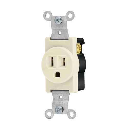 [INT-VOL-46109] TOMA CORRIENTE SENCILLO PARA EMPOTRAR 15 A 127 V MOD. COSE-S COLOR BEIGE REF. 46109 MARCA VOLTECK