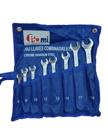 [JGO-PRO-300049] JUEGO DE LLAVE COMBINADA 8 PZAS 8 - 19 MM ( MILIMETRICA ) REF- 3000049 MARCA PROMI