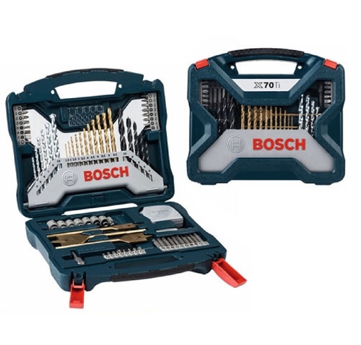 [JUE-BOS-2607017412] JUEGO DE BROCAS / MECHAS, DADOS Y PUNTAS 70 PZAS REF. 2607017412 / 870924 MARCA BOSCH