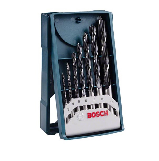 [JUE-BOS-2607017505] JUEGO DE BROCAS P/MADERA 7 PZAS (3-4-5-6-7-8-10MM) REF. 2607017505 / 870128 MARCA BOSCH
