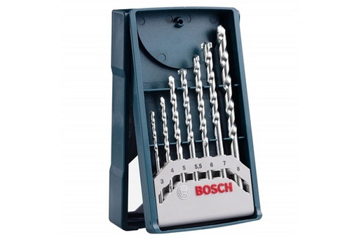 [JUE-BOS-2607017509] JUEGO DE BROCAS / MECHAS PARA CONCRETO 7 PZAS 3 MM - 8 MM REF. 2607017509 MARCA BOSCH