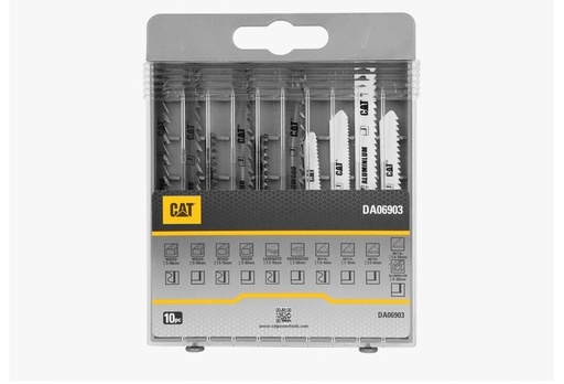 [JUE-CAT-DA06903] JUEGO DE HOJAS PARA SIERRA CALADORA 10 PZAS MOD ROBUSTLINE REF. DA06903 MARCA CAT