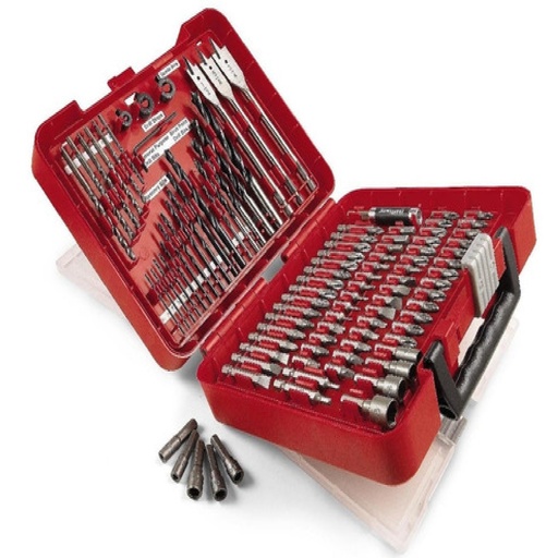 [JUE-CRA-31639] JUEGO DE PERFORACION MECHAS PARA TALADRAR Y ATORNILLAR 100 PZAS. REF. 31639 MARCA CRAFTSMAN