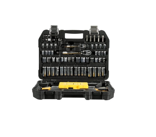 [JUE-DEW-DWMT73801] JUEGO HERRAMIENTA MECANICA Y AUTOCLET 108 PZA 1/4-3/8 SAE/ MM REF. DWMT73801 MARCA DEWALT
