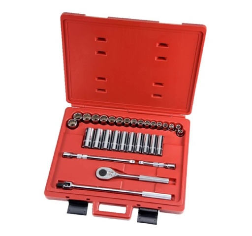 [JUE-PRO-J54214] JUEGO DE DADOS / AUTOCLET 1/2" 31 PZAS MM REF. J54214 MARCA PROTO