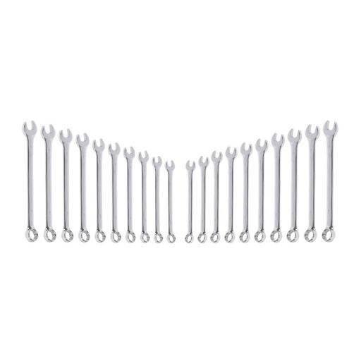 [JUE-PRO-LC804] JUEGO DE LLAVE COMBINADA CROMADA 20 PZA SAE/MM (1/4 A 7/8") (8MM-18MM) REF. PRO-LC804 MARCA PROMAKER
