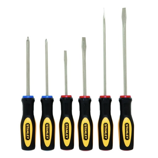 [JUE-STA-60060S] JUEGO DE DESTORNILLADORES 6 PZAS DE PALA / ESTRIA C/BLISTER REF. 60-060 MARCA STANLEY