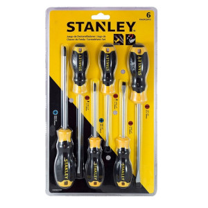 [JUE-STA-66672] JUEGO DE DESTORNILLADORES 6 PZAS BASICO PALA (4 PZA) / PH1 / PH2 (2PZA) REF. 66672 / DES-709 STANLEY