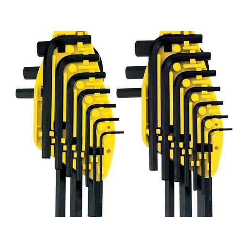 [JUE-STA-69255-ST] JUEGO DE LLAVES HEXAGONAL SAE/MM EN CLIP 20 PZAS REF. 69255-ST MARCA STANLEY