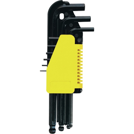 [JUE-STA-69256] JUEGO DE LLAVE ALLEN MILIMETRICAS LARGAS C/ BOLA DE 9 PZAS REF. 69-256 MARCA STANLEY