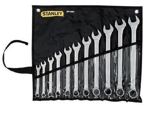 [JUE-STA-86084] JUEGO DE LLAVE COMBINADA MIXTAS 11 PZAS 3/8" A 1" REF. 86084 MARCA STANLEY