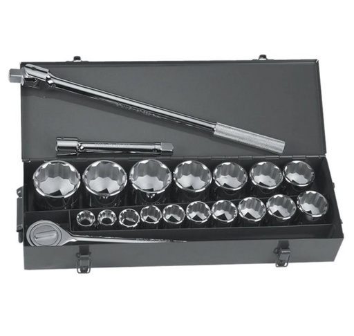 [JUE-STA-87557] JUEGO DE DADOS / AUTOCLET CUADRANTE DE 3/4" 21 PZAS EN PULGADAS REF. 87-557 MARCA STANLEY