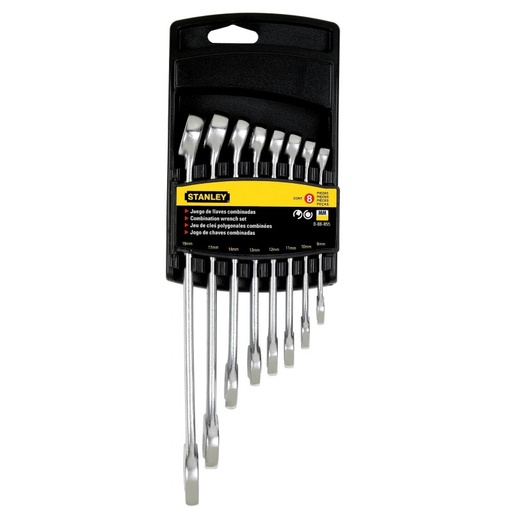 [JUE-STA-88854] JUEGO DE LLAVE COMBINADAS EN PULGADAS (5/16-3/4) 8 PZAS REF. 88-854 MARCA STANLEY