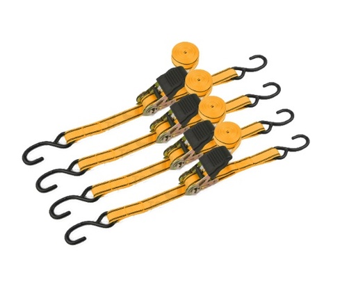 [JUE-TOL-62254] JGO DE AMARRE C/ TRINQUETE 4 PZAS DE 25 MM X 5 MTS - CAP. TRINCAJE 229 Kgf REF. 62254 MARCA TOLSEN