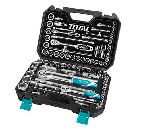 [JUE-TOT-THT421441] JUEGO DE DADOS / AUTOCLET DADOS DE 1/4" + 1/2" 44 PZAS DE 8 A 32MM REF. THT421441 MARCA TOTAL TOOLS