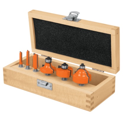 [JUE-TRU-11359] JUEGO DE FRESAS PARA ROUTER / TROMPO 6 PZAS MOD. JBROU-6 REF. 11359 MARCA TRUPER