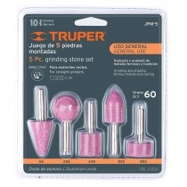 [JUE-TRU-11680] JUEGO DE PIEDRAS PARA MONTAR 1/4" 5 PZAS MOD.JPM-5 REF.11680 MARCA TRUPER