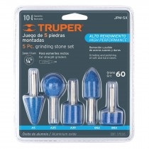 [JUE-TRU-12444] JUEGO DE PIEDRAS PARA MONTAR 1/4" 5 PZAS DE ALTO RENDIMIENTO MOD.JPM-5X REF.12444 MARCA TRUPER