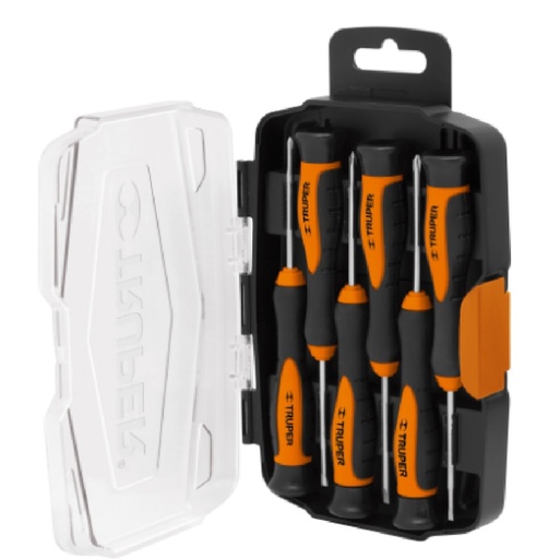 [JUE-TRU-14156] JUEGO DE DESTORNILLADORES DE PRECISION PARA RELOJ 6 PZAS MOD. JOY-6L REF. 14156 MARCA TRUPER