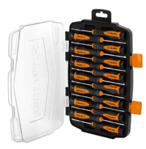 [JUE-TRU-14157] JUEGO DE DESTORNILLADORES DE PRECISION PARA RELOJ 15 PZAS MOD. JOY-15L REF. 14157 MARCA TRUPER