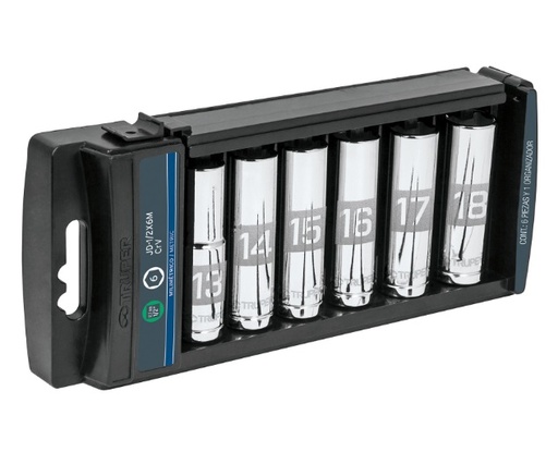 [JUE-TRU-14175] JUEGO DE DADOS LARGOS 6 PZAS CUADRO 1/2" MM MOD.JD-1/2X6LM REF. 14175 MARCA TRUPER