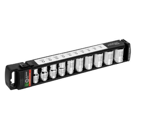 [JUE-TRU-14176] JUEGO DE DADOS LARGOS 10 PZAS CUADRO 1/2" STD MOD.JD-1/2X10P REF. 14176 MARCA TRUPER