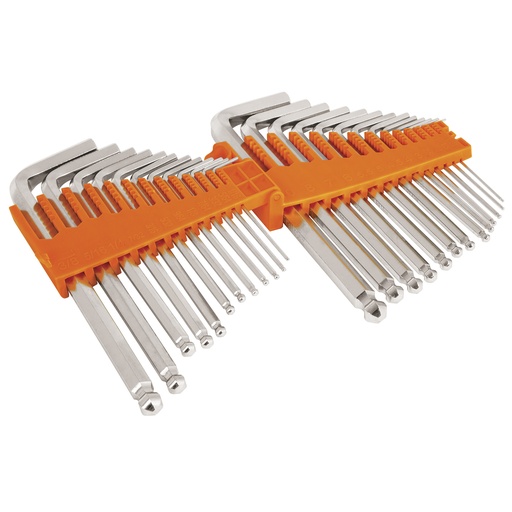 [JUE-TRU-15572] JUEGO DE LLAVE ALLEN MIXTAS ( MM / PUL ) 25 PZAS MOD. ALL-25 REF.15572 MARCA TRUPER