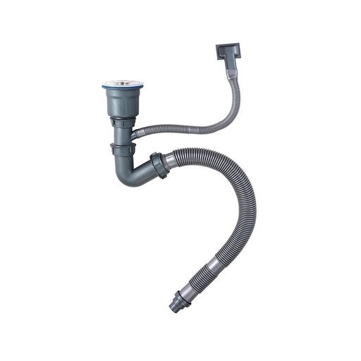 [KIT-BAR-SIF.01.01] KIT DESAGUE PARA FREGADERO 1 TINA TIPO CESTA C/ SIFON Y MANGUERA REF. SIF.01.01 MARCA BARI