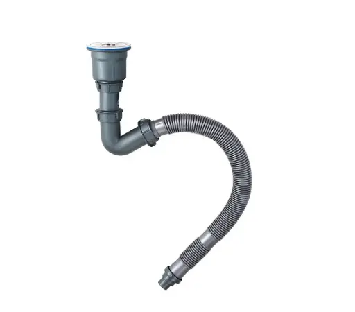 [KIT-BAR-SIF.01.01] KIT DESAGUE PARA FREGADERO 1 TINA TIPO CESTA C/ SIFON Y MANGUERA REF. SIF.01.01 MARCA BARI