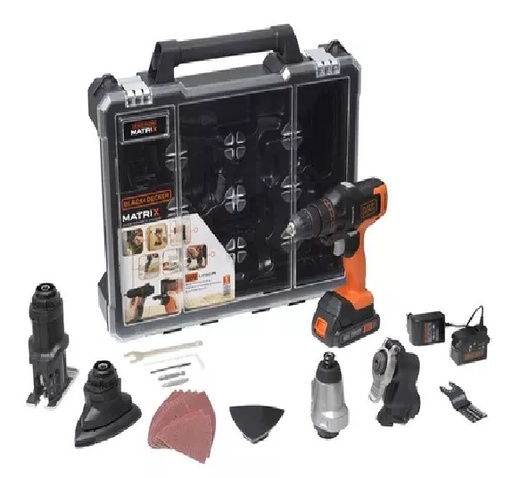 [KIT-BYD-BD20K6A] KIT INALAMBRICO DE HERRAMIENTAS 6 EN 1 MATRIX 20V REF. KIT-705 / MTX20K6A-B3 / 754071 BLACK&DECKER