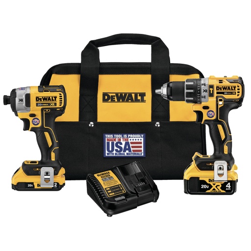 [KIT-DEW-DCK287D1M1] KIT DE TALADRO Y LLAVE DE IMPACTO INALAMBRICOS 20 V 2 BAT REF. DCK287D1M1 MARCA DEWALT