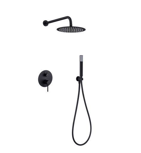 [KIT-IME-GPM039-NG] KIT / CONJUNTO DE DUCHA MONOMANDO EMPOTRADO SERIE MONZA COLOR NEGRO MATE REF. GPM039/NG MARCA IMEX