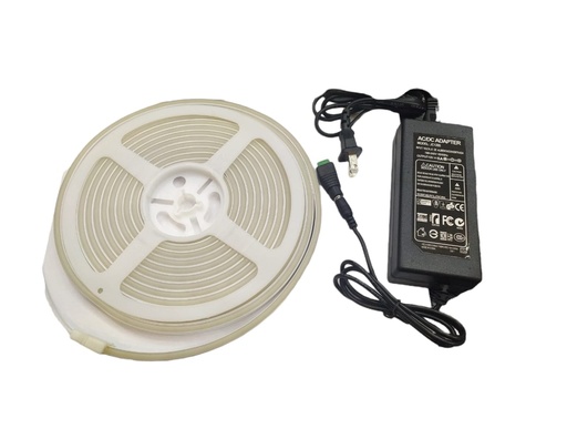 [KIT-LUM-LUM-13] KIT DE CINTA LED TIPO NEON 5 MTS 12 VDC IP6 3000 K REF. LUM-12V-120-12MM-IP67-3000K MARCA LUMIND