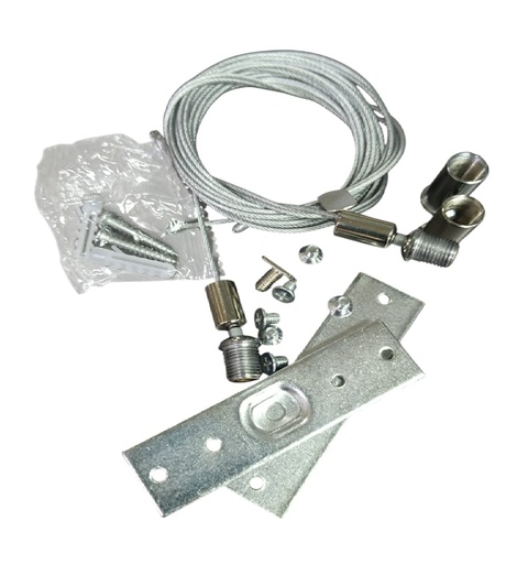 [KIT-LUM-LUM-677] KIT DE GUAYAS PARA SUSPENSION MAGNETICO SUPERFICIAL 2 MTS COLOR PLATEADO REF.LUM-677 MARCA LUMIND