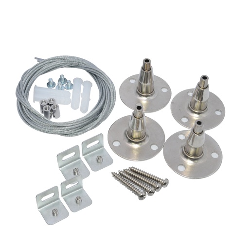 [KIT-LUM-PLECAC01] KIT DE ACCESORIOS PARA COLGAR PANELES DE 120 X 30 CM / 60 X 60 CM REF. PLECAC01 MARCA LUMINIKA