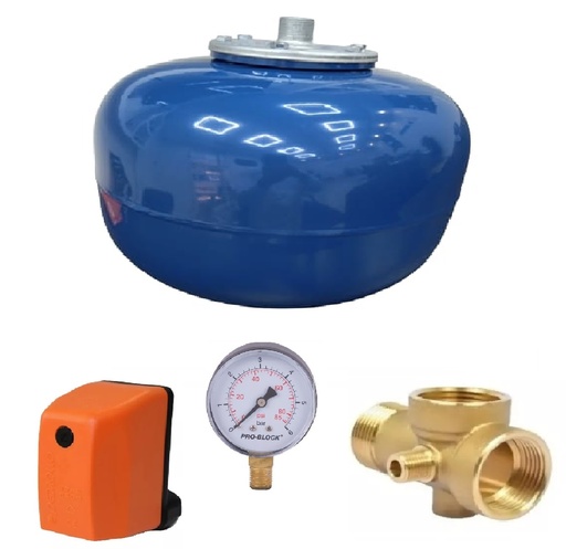 [KIT-PED-KSP-24] KIT P/HIDRONEUMATICO ESFERICO MANOMETRO/PRESOSTATO/CONEX AC5V REF. KSP-24 PEDROLLO