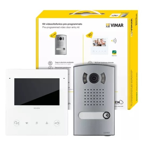 [KIT-VIM-K40515.E] KIT DE VIDEOPORTERO UNIFAMILIAR 1FAMTAB5SUP + WIFI+1300E REF. K40515.E MARCA VIMAR