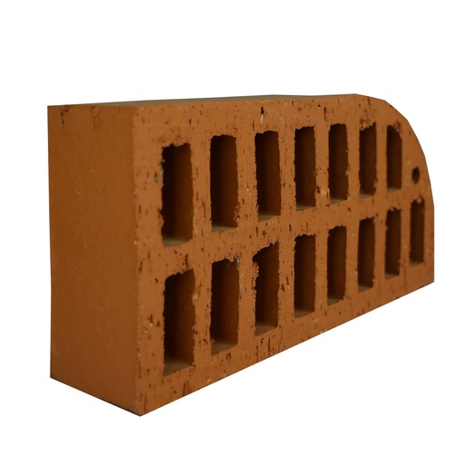 [LAD-TUR-CURVO] LADRILLO DE ARCILLA 15 HUECOS CURVO 5 CM X 12 CM X 25 CM (1,55 KG) UNIDAD MARCA TURAGUA