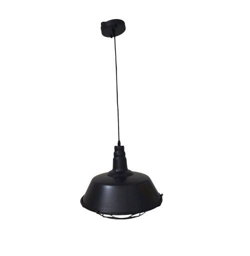 [LAM-770-26163B-BK] LAMPARA COLGANTE 40 W E27 110-120 V 36 CM X 30 CM COLOR NEGRO REF. 26163B-BK MARCA 770 LIGHTS