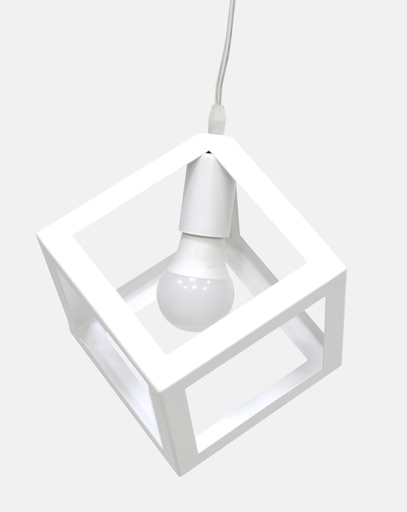[LAM-770-26257A-WH] LAMPARA COLGANTE 60W E-27 110-130V COLOR BLANCO REF. 26257A-WH MARCA 770 LIGHTS