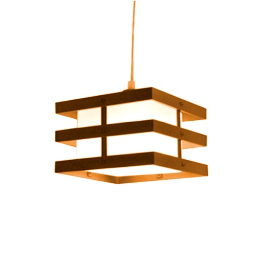 [LAM-770-26259B-WG] LAMPARA COLGANTE 40W E-27 110-120V COLOR BROWN 17 X 17 X 100 CM LARGO REF.26259B-WG MARCA 770 LIGHTS