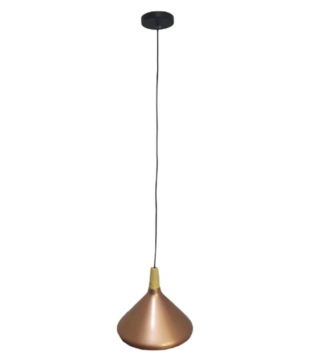 [LAM-770-26270D-RG] LAMPARA COLGANTE 1 X E27 60W 27 CM X 27 CM X 127 CM COLOR ROSE GOLD REF. 26270D-RG MARCA 770 LIGHTS