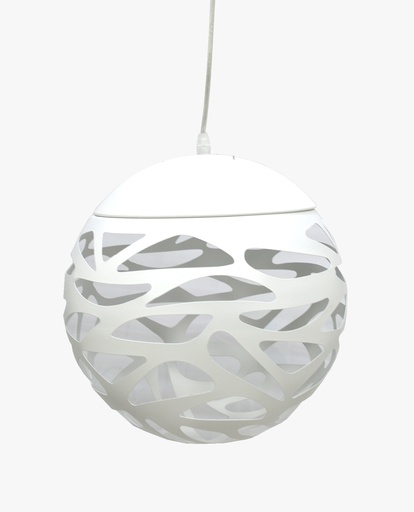 [LAM-770-26387B] LAMPARA COLGANTE 60 W E27 110 - 120 V 30 X 30 X 30 CM LARGO BLANCO REF. 26387-B MARCA 770 LIGHTS